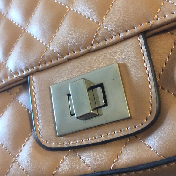 Tan brown crossbody quilted bag - Picture 3 of 8